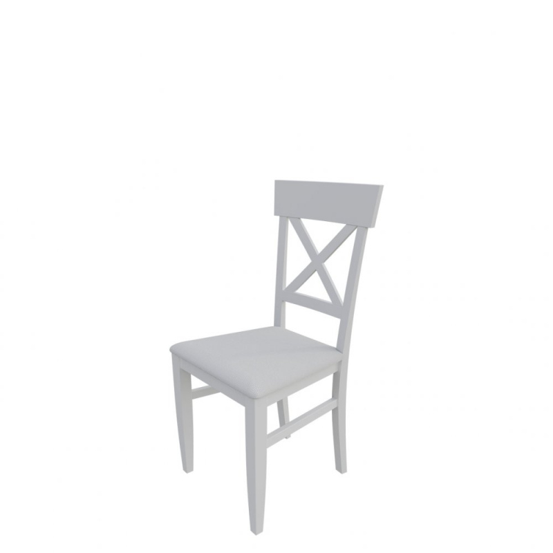 Jedálenská stolička MOVILE 39 - biela / biela ekokoža