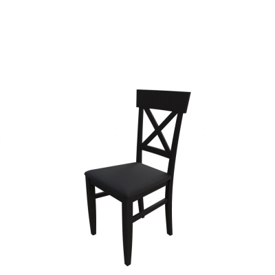 Jedálenská stolička MOVILE 39 - wenge / čierna ekokoža