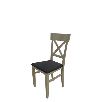 Jedálenská stolička MOVILE 39 - dub sonoma / čierna ekokoža