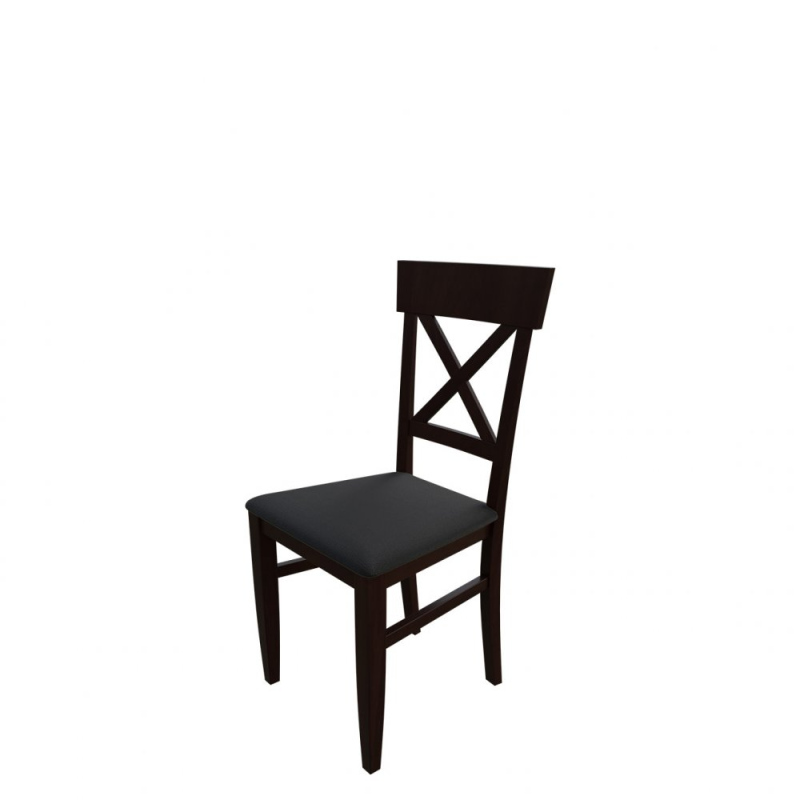 Jedálenská stolička MOVILE 39 - orech / čierna ekokoža