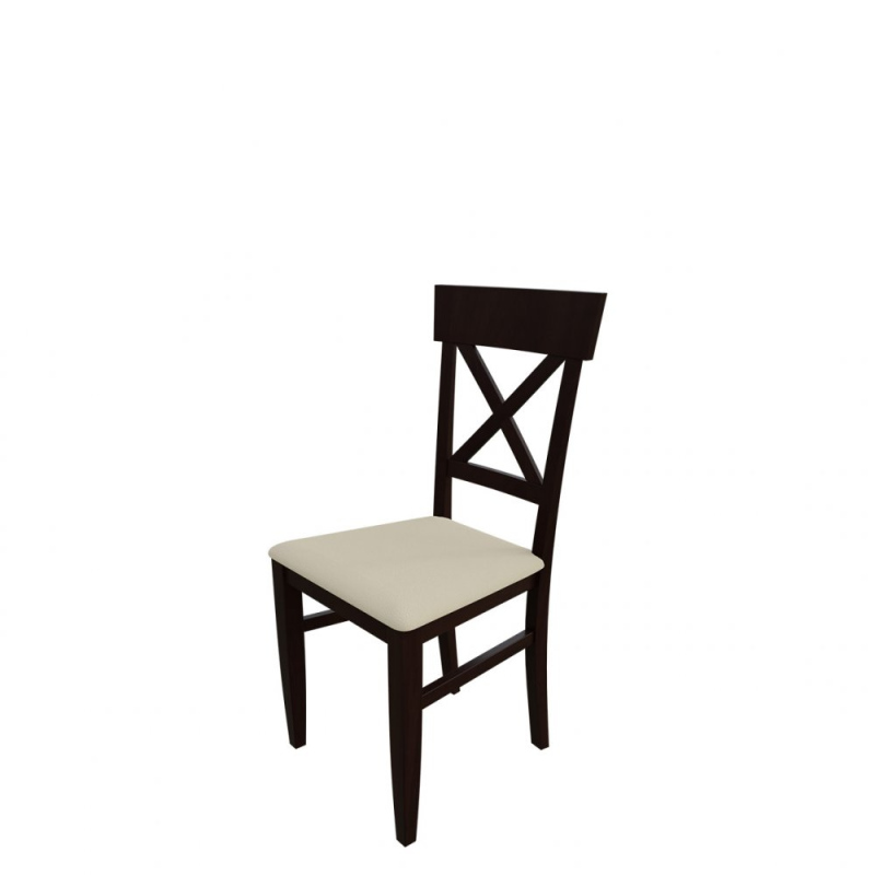 Jedálenská stolička MOVILE 39 - orech / béžová ekokoža
