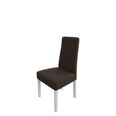 Čalúnená jedálenská stolička MOVILE 38 - biela / tmavá hnedá 1