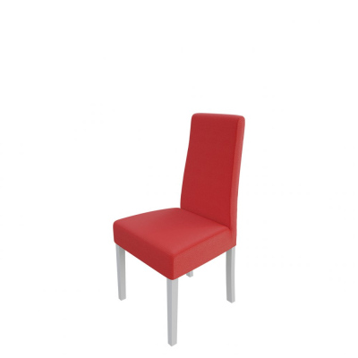 Čalúnená jedálenská stolička MOVILE 38 - biela / červená ekokoža