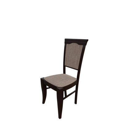 Čalúnená jedálenská stolička MOVILE 1 - orech / hnedá