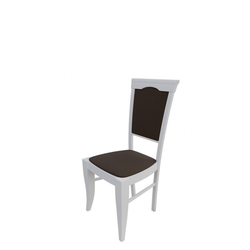 Čalúnená jedálenská stolička MOVILE 1 - biela / tmavá hnedá 1
