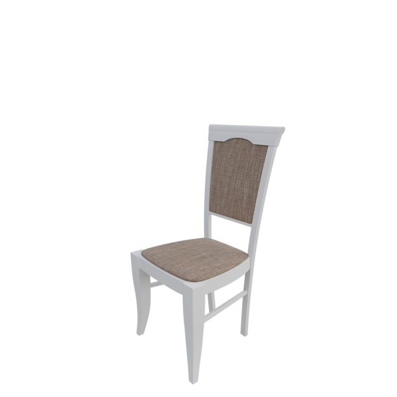 Čalúnená jedálenská stolička MOVILE 1 - biela / hnedá