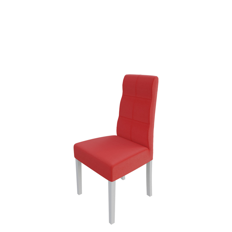 Jedálenská stolička MOVILE 37 - biela / červená ekokoža
