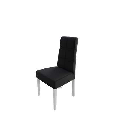 Jedálenská stolička MOVILE 37 - biela / čierna ekokoža