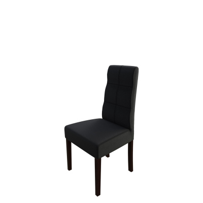 Jedálenská stolička MOVILE 37 - orech / čierna ekokoža