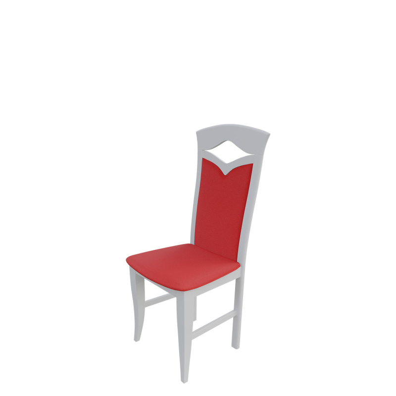 Jedálenská stolička MOVILE 30 - biela / červená ekokoža