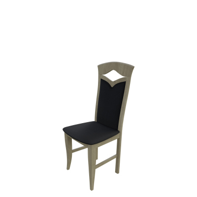 Jedálenská stolička MOVILE 30 - dub sonoma / čierna ekokoža