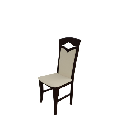 Jedálenská stolička MOVILE 30 - orech / béžová ekokoža