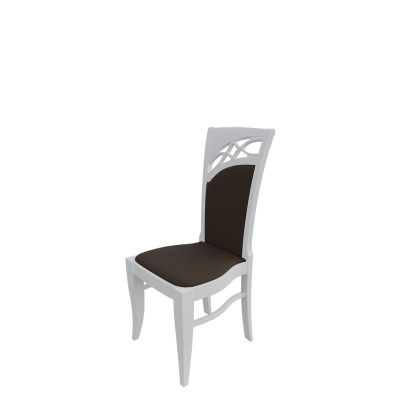 Jedálenská stolička MOVILE 28 - biela / tmavá hnedá 1