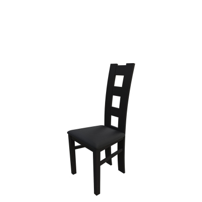 Jedálenská stolička MOVILE 21 - wenge / čierna ekokoža