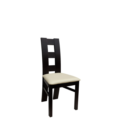 Jedálenská stolička MOVILE 21 - wenge / béžová ekokoža