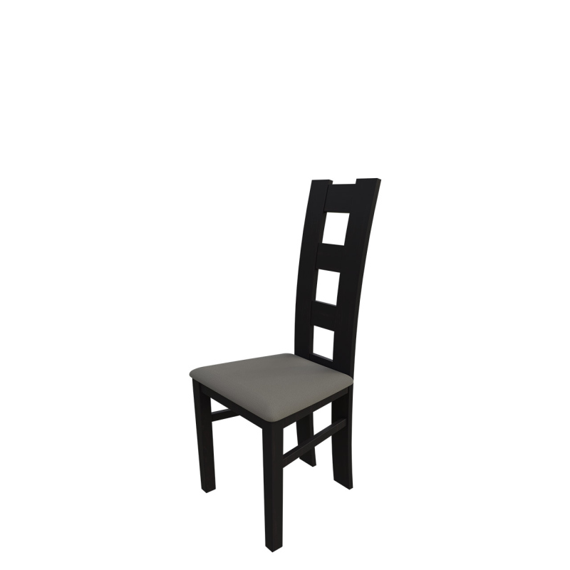 Jedálenská stolička MOVILE 21 - wenge / šedá ekokoža