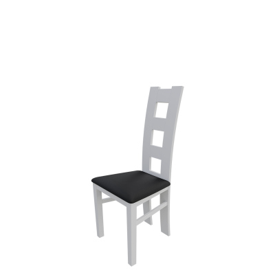 Jedálenská stolička MOVILE 21 - biela / čierna ekokoža