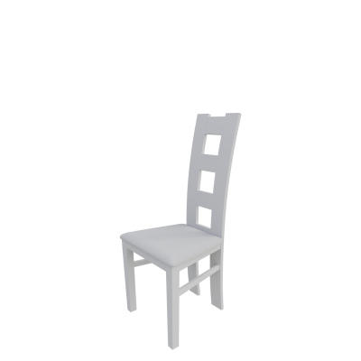 Jedálenská stolička MOVILE 21 - biela / biela ekokoža