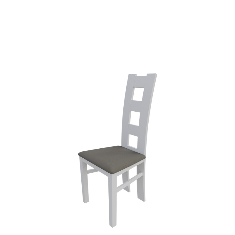 Jedálenská stolička MOVILE 21 - biela / šedá ekokoža