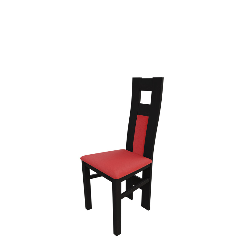Jedálenská stolička MOVILE 20 - wenge / červená ekokoža