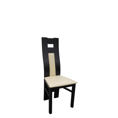 Jedálenská stolička MOVILE 20 - wenge / béžová ekokoža