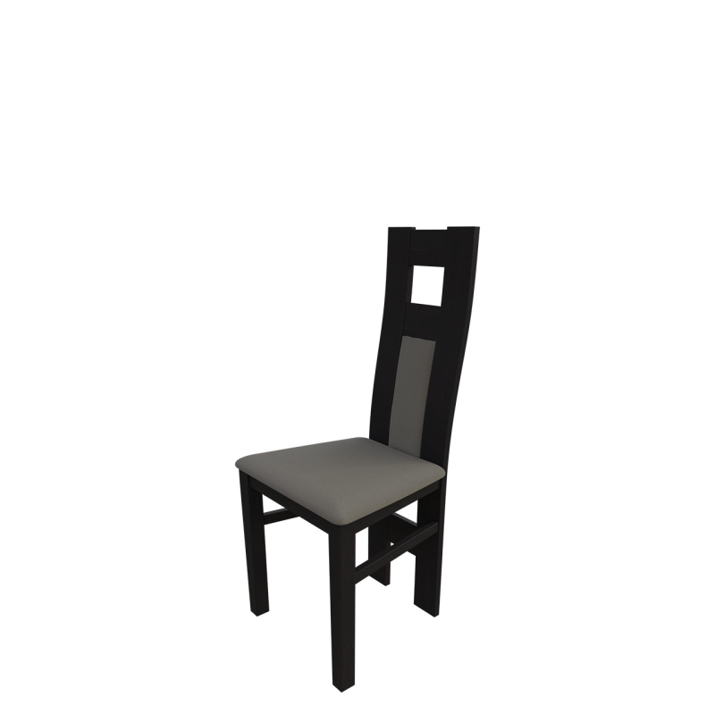 Jedálenská stolička MOVILE 20 - wenge / šedá ekokoža