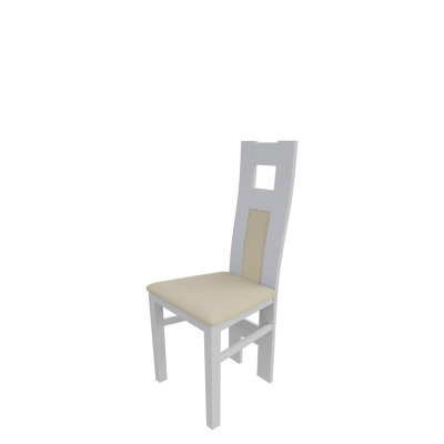 Jedálenská stolička MOVILE 20 - biela / béžová ekokoža