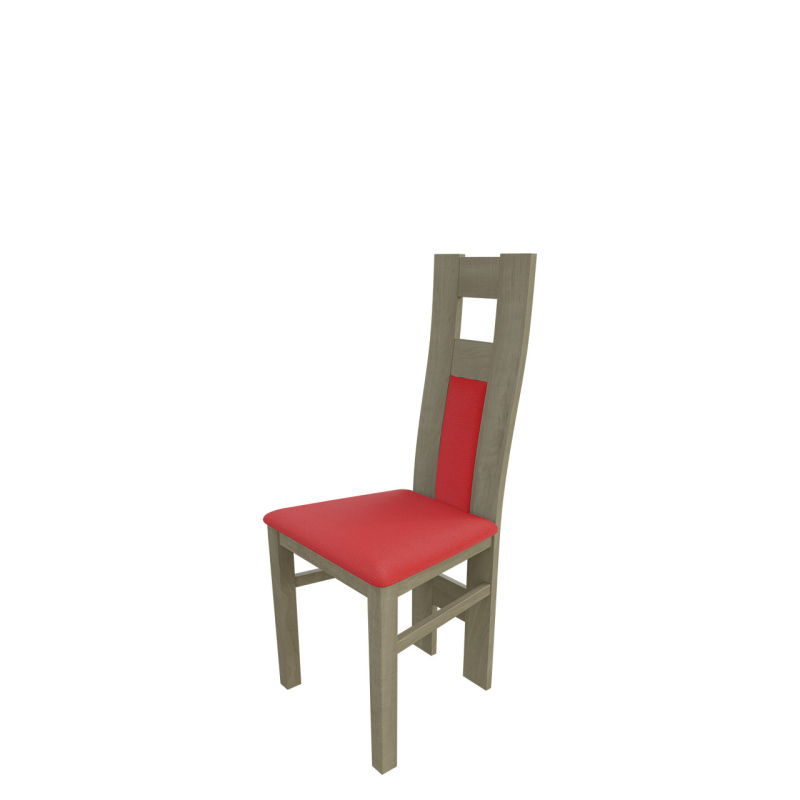 Jedálenská stolička MOVILE 20 - dub sonoma / červená ekokoža
