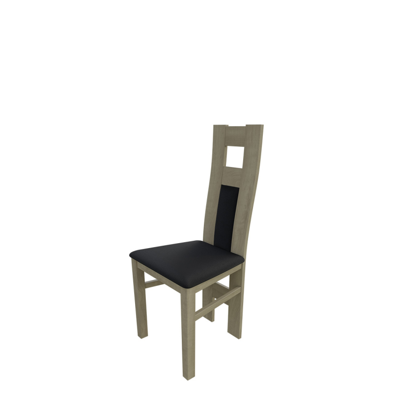 Jedálenská stolička MOVILE 20 - dub sonoma / čierna ekokoža