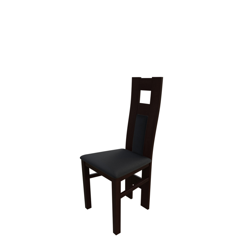 Jedálenská stolička MOVILE 20 - orech / čierna ekokoža