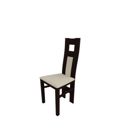 Jedálenská stolička MOVILE 20 - orech / béžová ekokoža