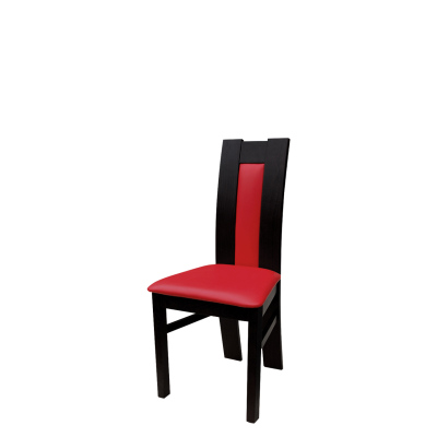 Jedálenská stolička MOVILE 18 - wenge / červená ekokoža