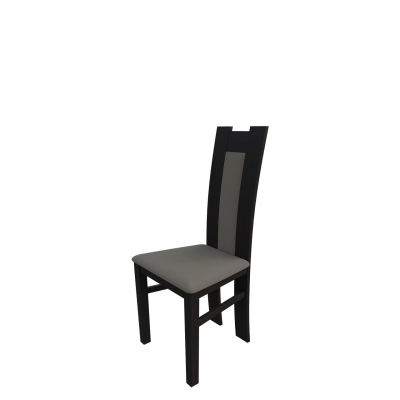 Jedálenská stolička MOVILE 18 - wenge / šedá ekokoža
