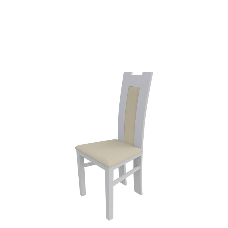 Jedálenská stolička MOVILE 18 - biela / béžová ekokoža