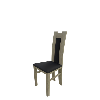 Jedálenská stolička MOVILE 18 - dub sonoma / čierna ekokoža