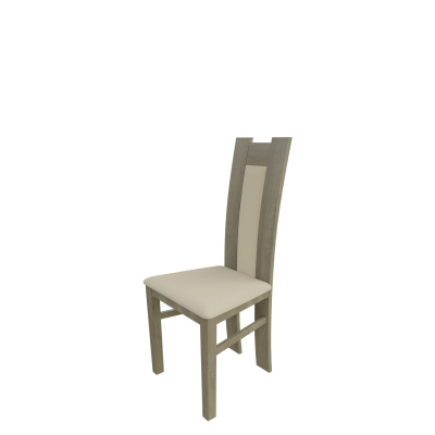 Jedálenská stolička MOVILE 18 - dub sonoma / béžová ekokoža