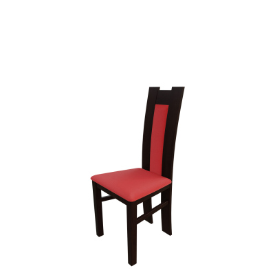 Jedálenská stolička MOVILE 18 - orech / červená ekokoža
