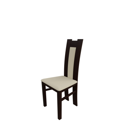 Jedálenská stolička MOVILE 18 - orech / béžová ekokoža