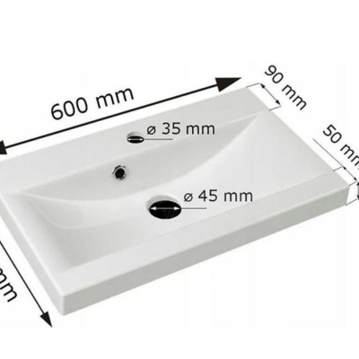 Kúpeľňová zostava s umývadlom BEND 1 - biela / dub artisan + sifón a batéria Platino ZDARMA