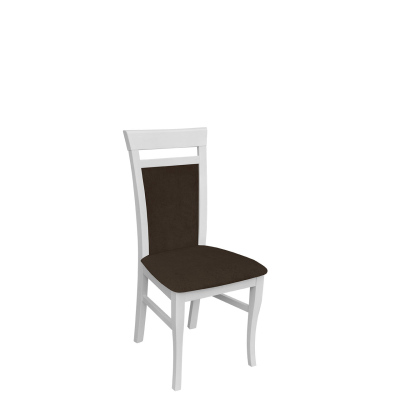 Stolička do jedálne MOVILE 16 - biela / tmavá hnedá 1