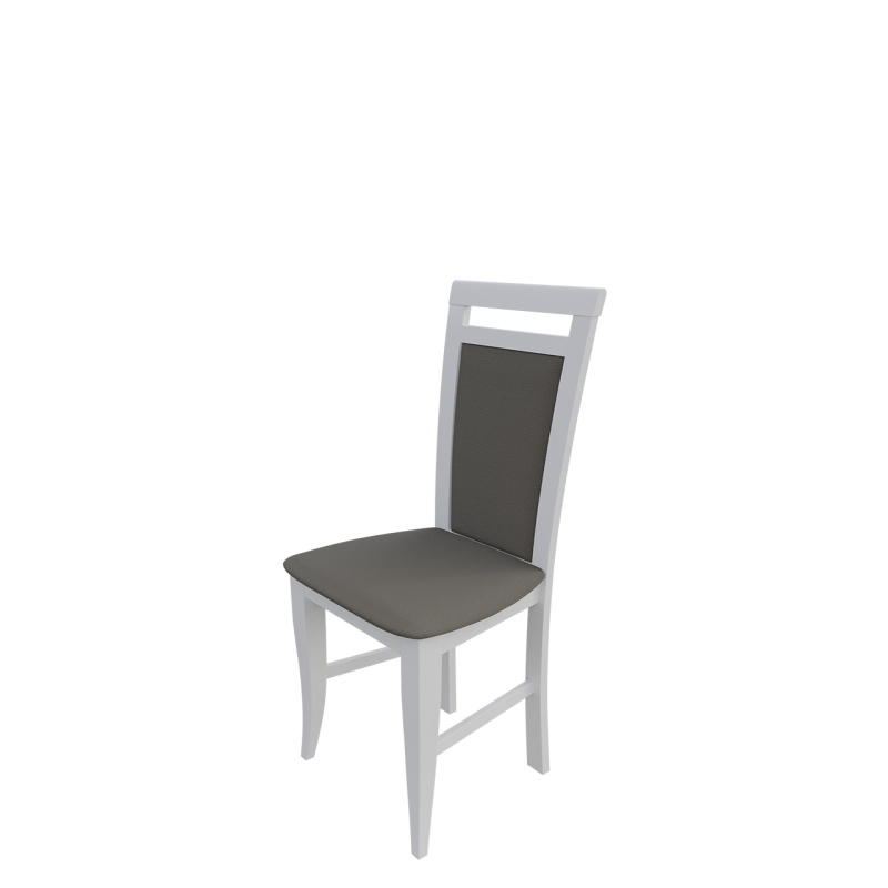 Stolička do jedálne MOVILE 16 - biela / šedá eko koža