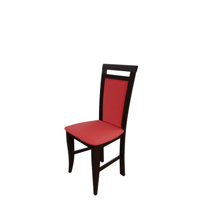 Stolička do jedálne MOVILE 16 - orech / červená eko koža