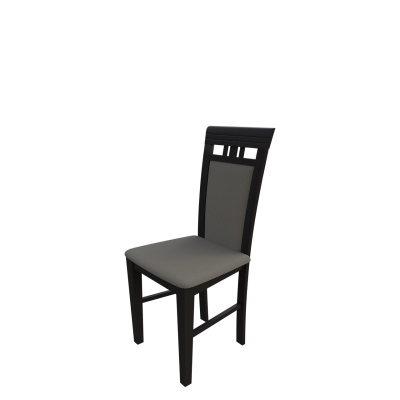 Jedálenská stolička MOVILE 12 - wenge / šedá eko koža