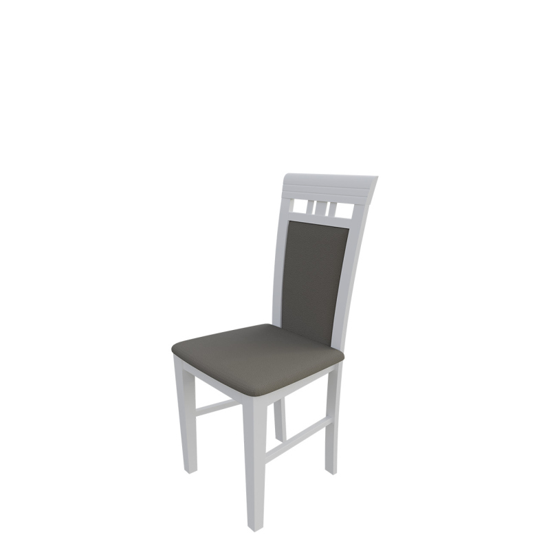 Jedálenská stolička MOVILE 12 - biela / šedá eko koža