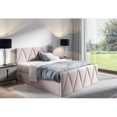 Jednolôžková posteľ GISELA LUX - 120x200, béžová + topper ZDARMA