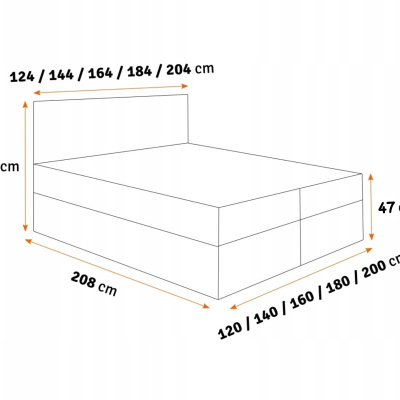 Jednolôžková posteľ KVETA - 120x200, hnedá 1 + topper ZDARMA