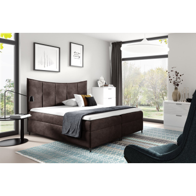 Boxspringová posteľ IRINI - 160x200, hnedá + topper ZDARMA