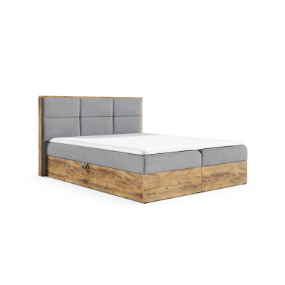 Boxspringová posteľ CHANTELLE 2 - 200x200, hnedá + topper ZDARMA