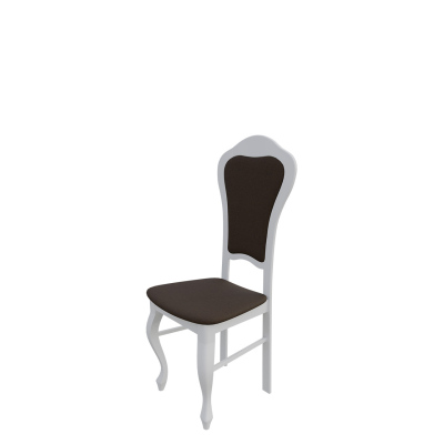 Čalúnená jedálenská stolička MOVILE 11 - biela / tmavá hnedá 1