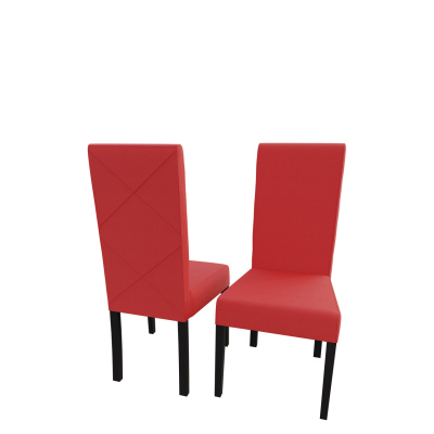 Jedálenská stolička MOVILE 4 - wenge / červená eko koža